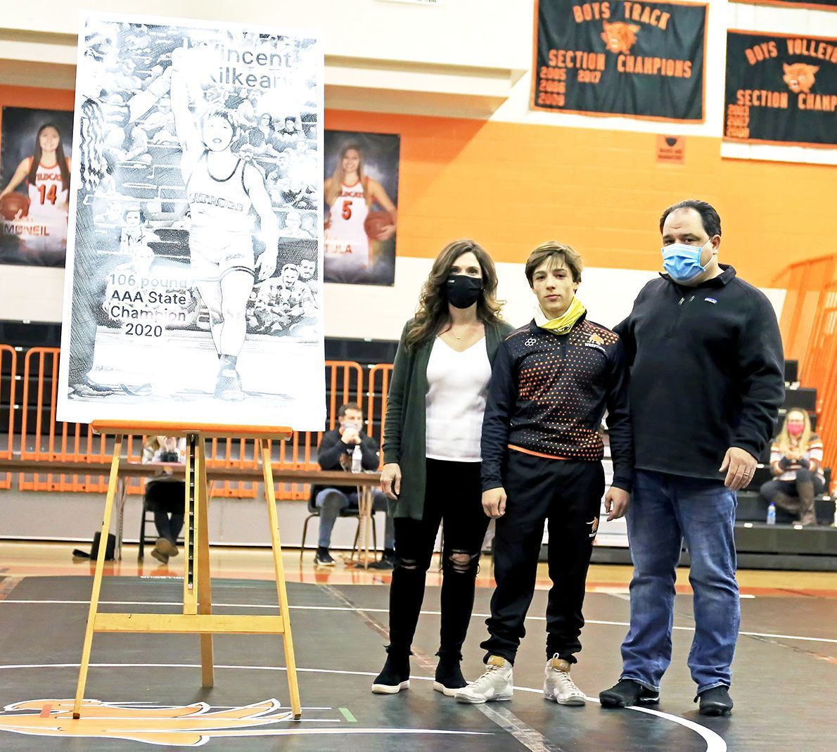 Vinny Kilkeary honored as returning state champ